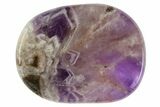 1.8" Polished Chevron Amethyst Flat Pocket Stones - Photo 2